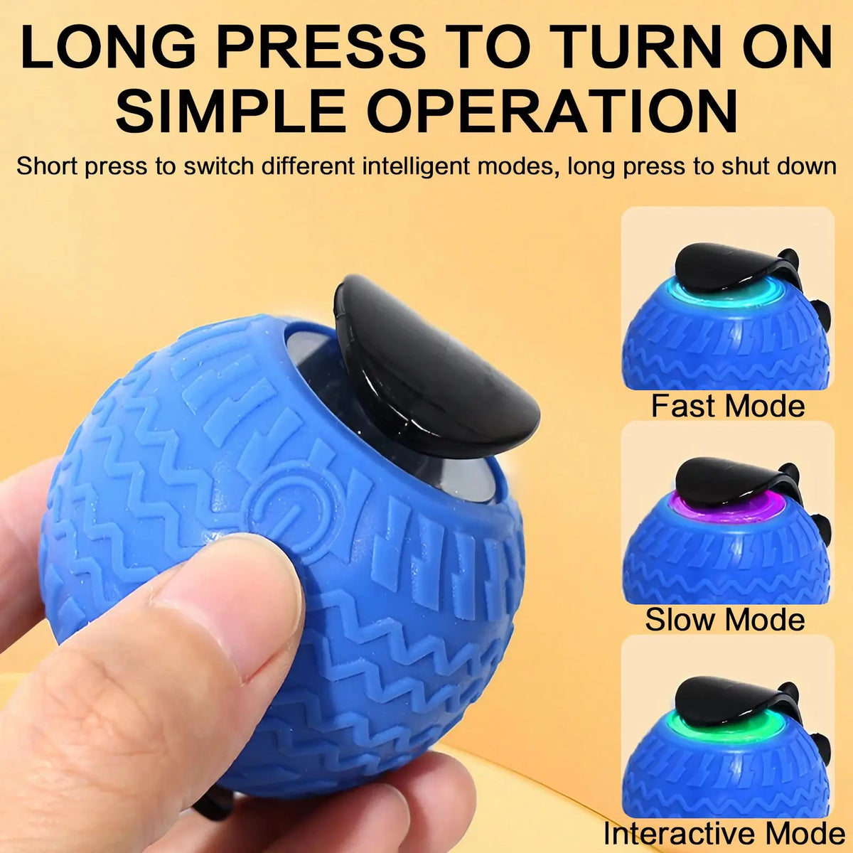 Rechargeable Interactive Cat Toy Ball - 1/2 Count Teaser Toy, Durable for Indoor Play & Exercise, Fun Cat Accessory