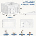 Sweetcrispy S Plastic Panel Dog Playpen - Pet Enclosure with Multiple Panel Sets, Tool-Free Setup, Custom Configuration, Flexible Shape, Secure Latch, Secure Door Closure
