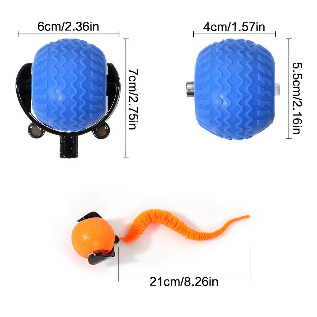 Rechargeable Interactive Cat Toy Ball - 1/2 Count Teaser Toy, Durable for Indoor Play & Exercise, Fun Cat Accessory