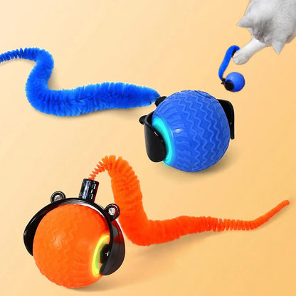 Rechargeable Interactive Cat Toy Ball - 1/2 Count Teaser Toy, Durable for Indoor Play & Exercise, Fun Cat Accessory