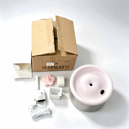 Cat Water Fountain Dispenser, Transparent Design, Quiet Operation, Usb-Powered, Recirculating Filter, Indoor Cat Drinking Fountain